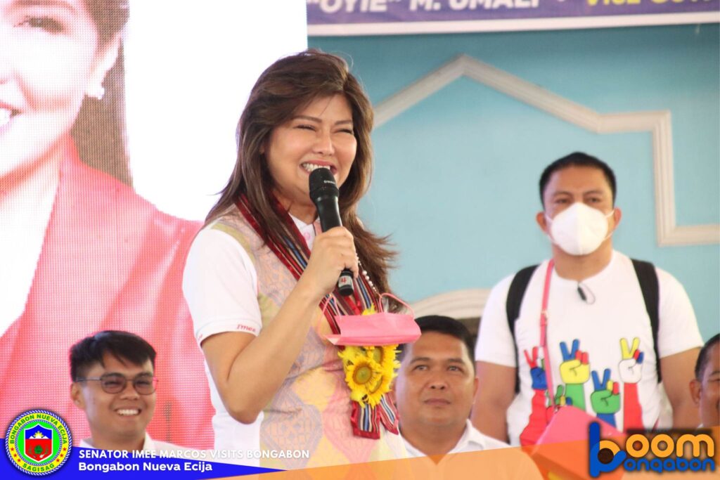 Senator Imee Marcos in Bongabon Nueva Ecija